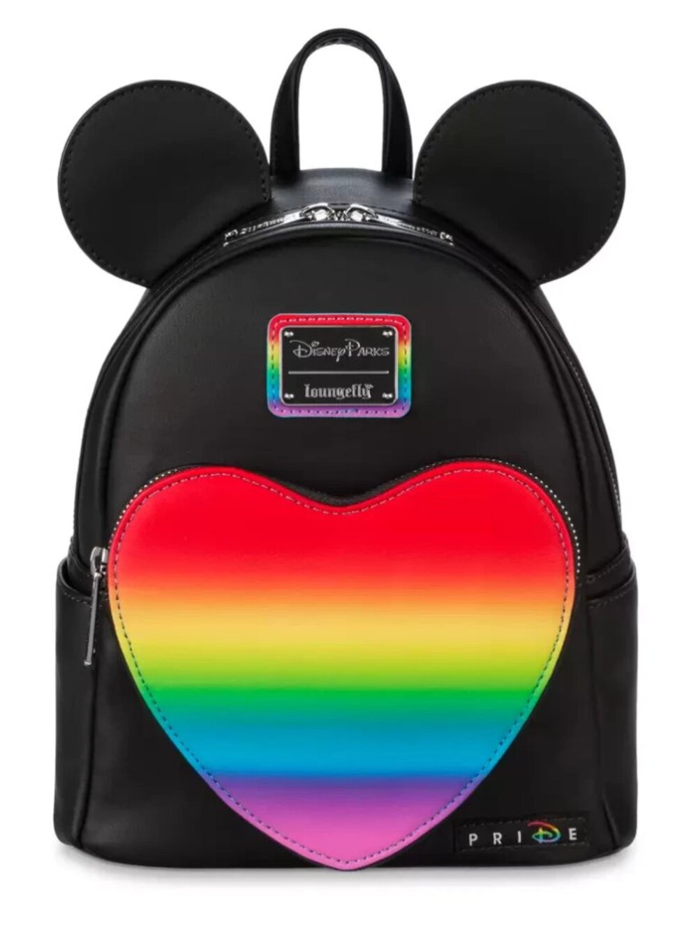 Mickey Mouse Mini Backpack Disney Pride Collection by Loungefly & Keychain NWT